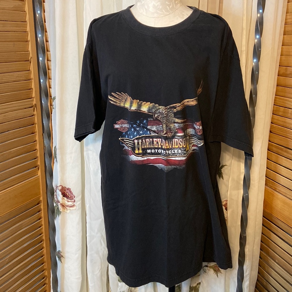Harley Davidson graphic tee - shirt, short sleeve, black, size 2XL
